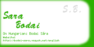 sara bodai business card